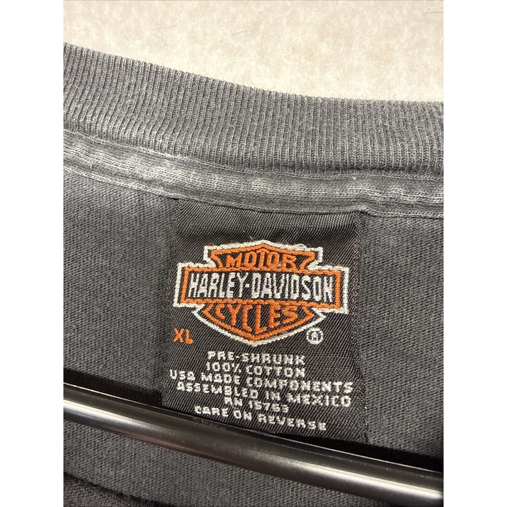 Vintage 2001 Harley-Davidson Sturgis Black Hills Rally T-Shirt XL Black Skulls - Picture 15 of 16